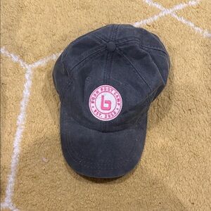 Black Baseball Cap with Pink Logo